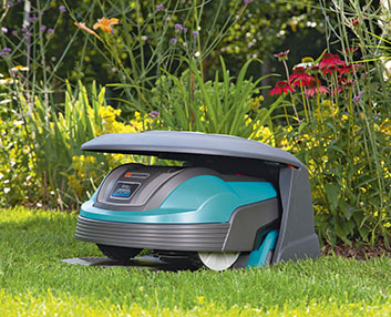 Una caseta para el robot cortacésped 